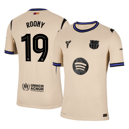 Maillot de foot extérieur ROONY #19 Barcelone UCL 2025/26 - Version joueur - Coupe ajustée