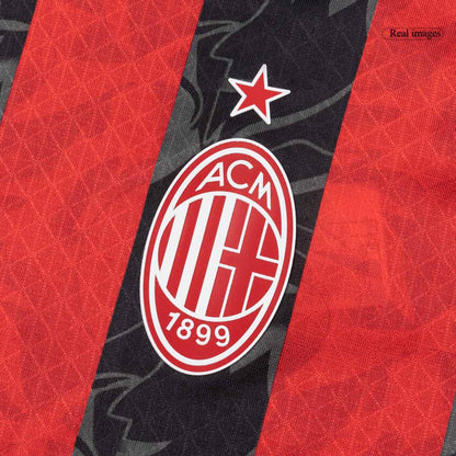 Maillot de foot domicile AC Milan 2025/26 pour homme - Version joueur - Coupe ajustée