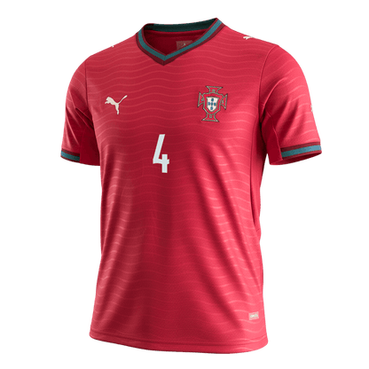 Maillot de football domicile RÚBEN DIAS #4 Homme Portugal Coupe du Monde 2026