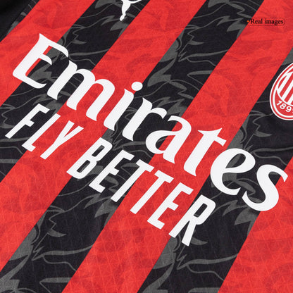 Maillot de foot domicile AC Milan 2025/26 pour homme - Version joueur - Coupe ajustée