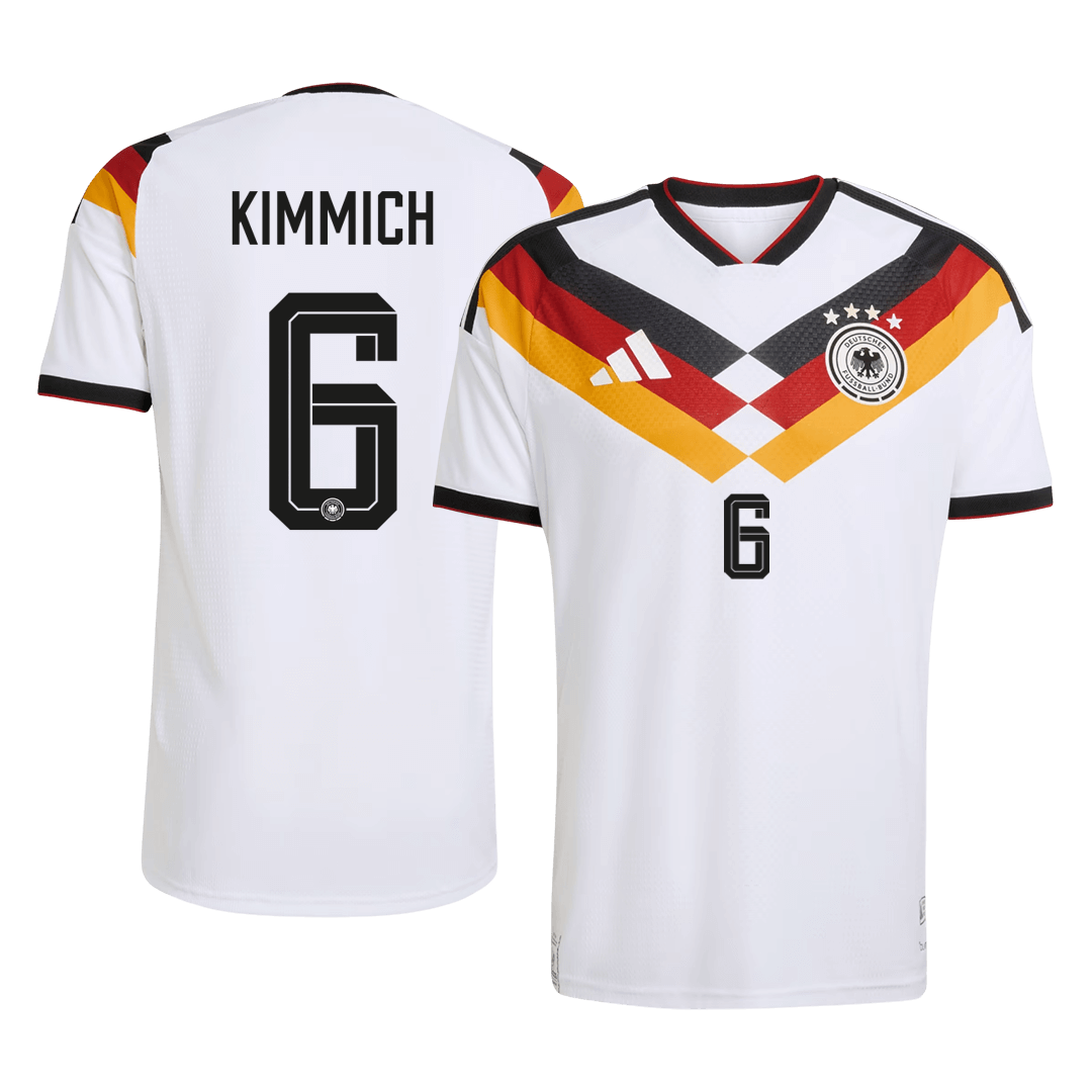 Maillot de foot domicile homme KIMMICH #6 Allemagne Coupe du Monde 2026 version joueur - Coupe ajustée