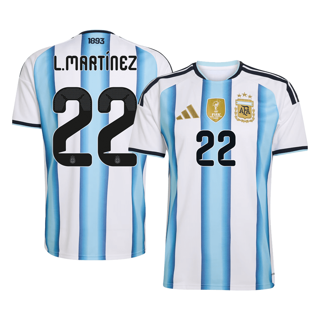 Maillot de Foot Domicile Homme Argentine Coupe du Monde 2026 L.MARTÍNEZ #22 [PREMIUM]