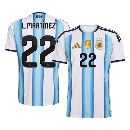Maillot de Foot Domicile Homme Argentine Coupe du Monde 2026 L.MARTÍNEZ #22 [PREMIUM]
