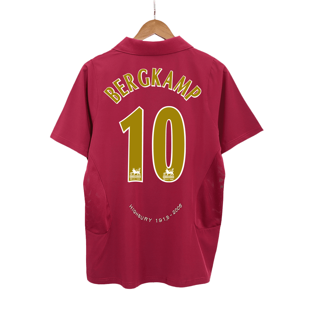 Maillot de foot domicile rétro Arsenal 2005/06 Homme BERGKAMP #10