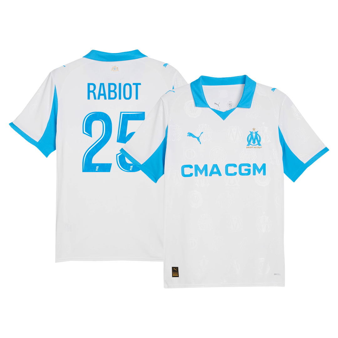 Maillot de Foot Domicile Homme RABIOT #25 Olympique de Marseille 2025/26