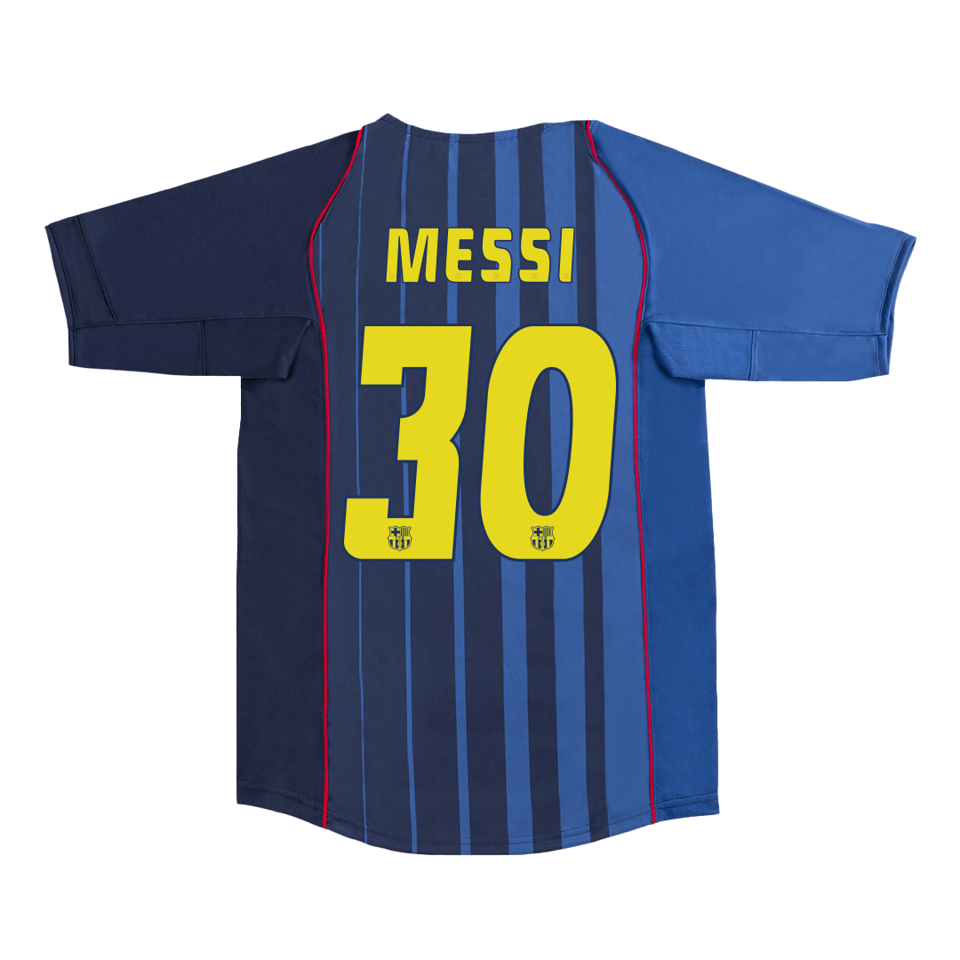Maillot de foot extérieur rétro Messi #30 Homme Barcelone 2004/05