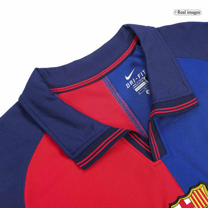 Maillot de football domicile homme rétro RIVALDO #11 Barcelone 1999/00