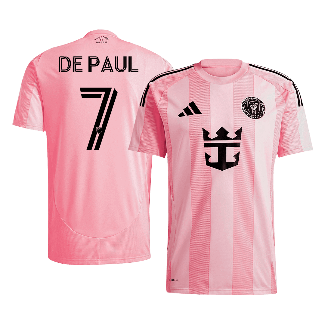 Maillot de football domicile Inter Miami CF 2025 DE PAUL #7 pour homme
