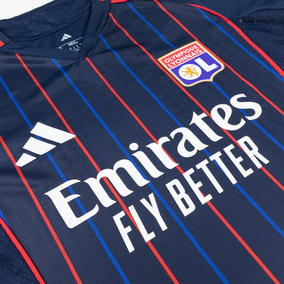 Maillot de football extérieur Olympique Lyonnais 2025/26 pour homme – Version joueur – Coupe slim