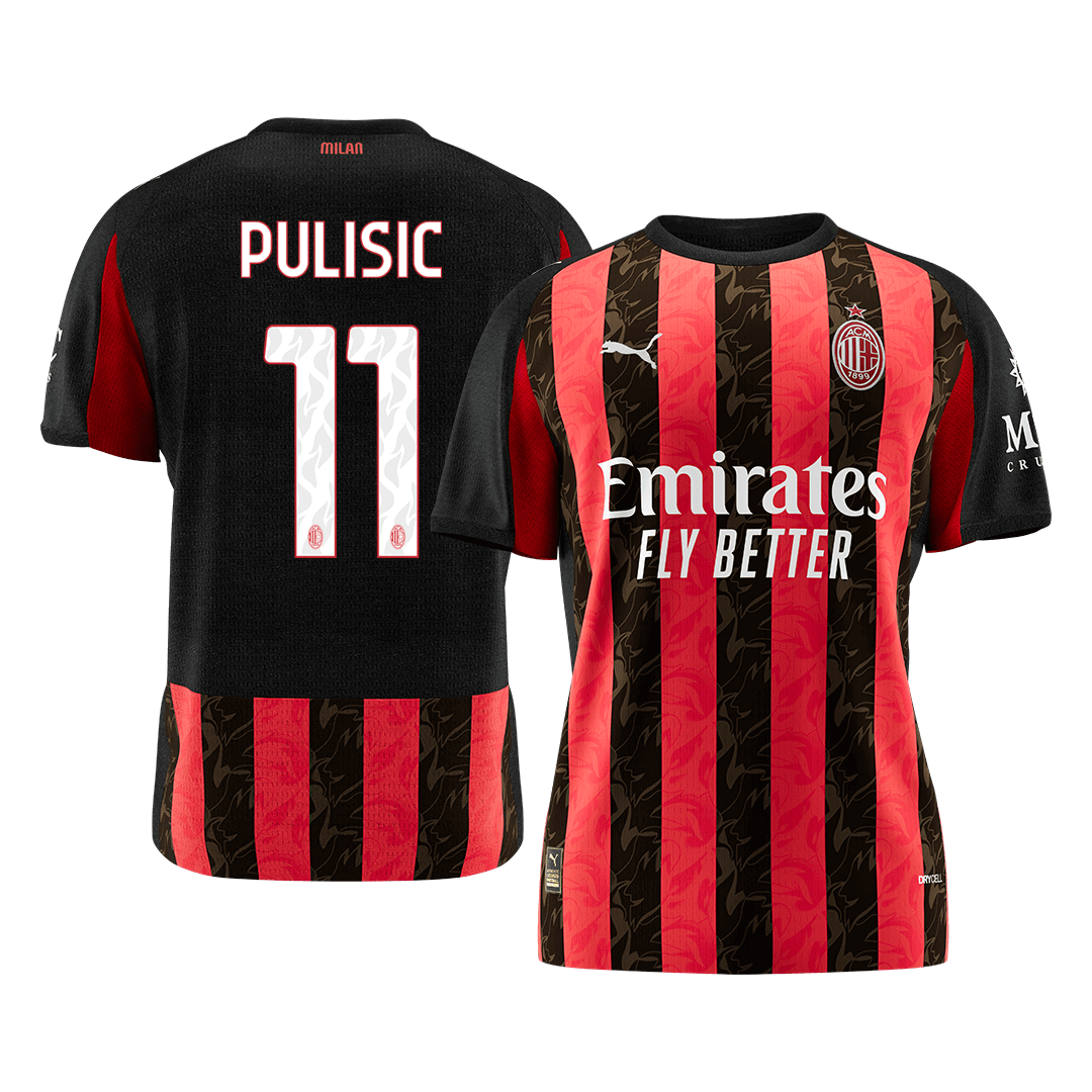 Maillot de football domicile AC Milan 2025/26 pour homme PULISIC #11 [QUALITÉ SUPÉRIEURE]