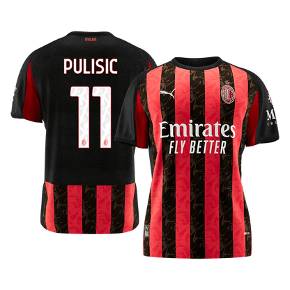 Maillot de football domicile AC Milan 2025/26 pour homme PULISIC #11 [QUALITÉ SUPÉRIEURE]