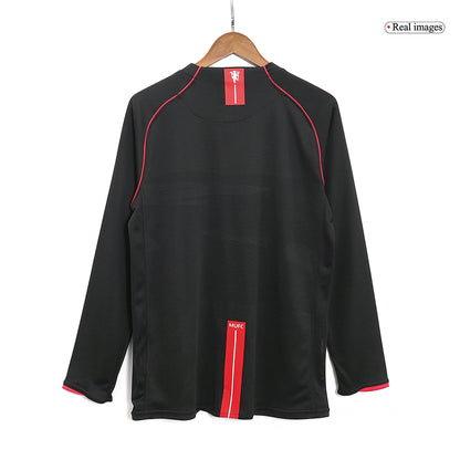 Maillot de football rétro Manchester United 2007/08 extérieur à manches longues pour homme