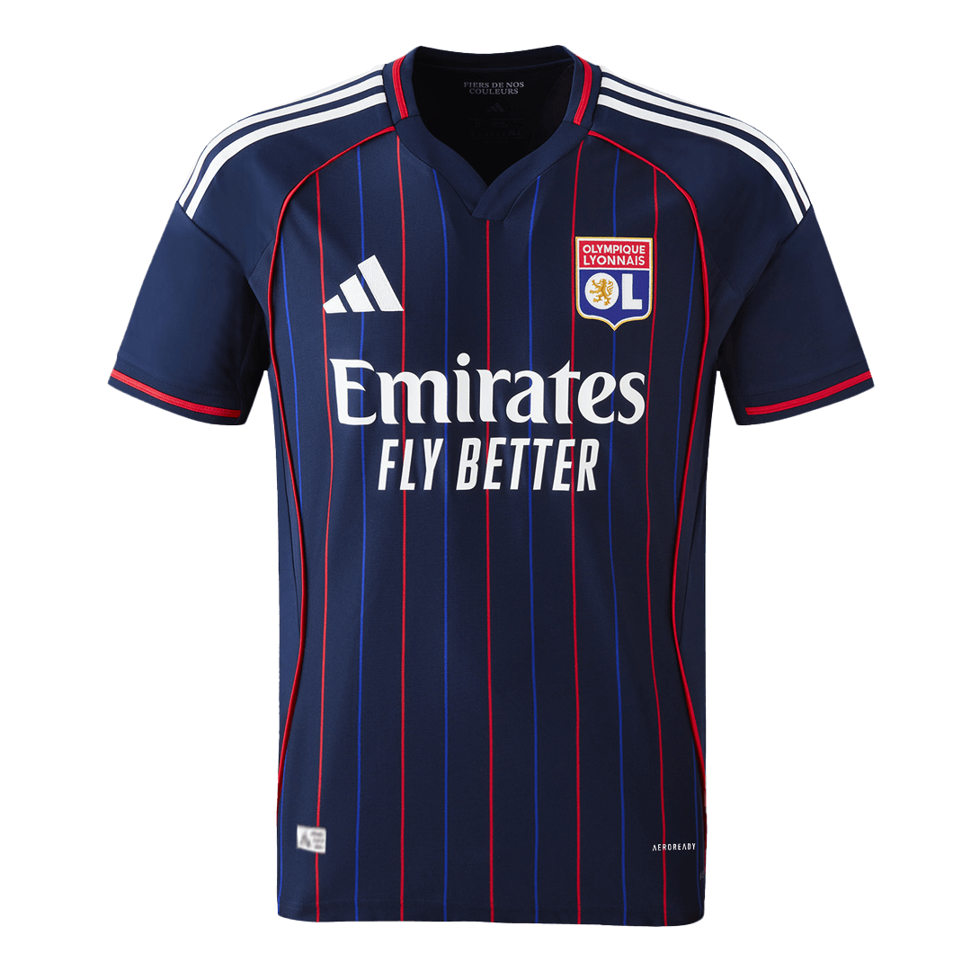 Maillot de football extérieur Olympique Lyonnais 2025/26 pour homme – Version joueur – Coupe slim