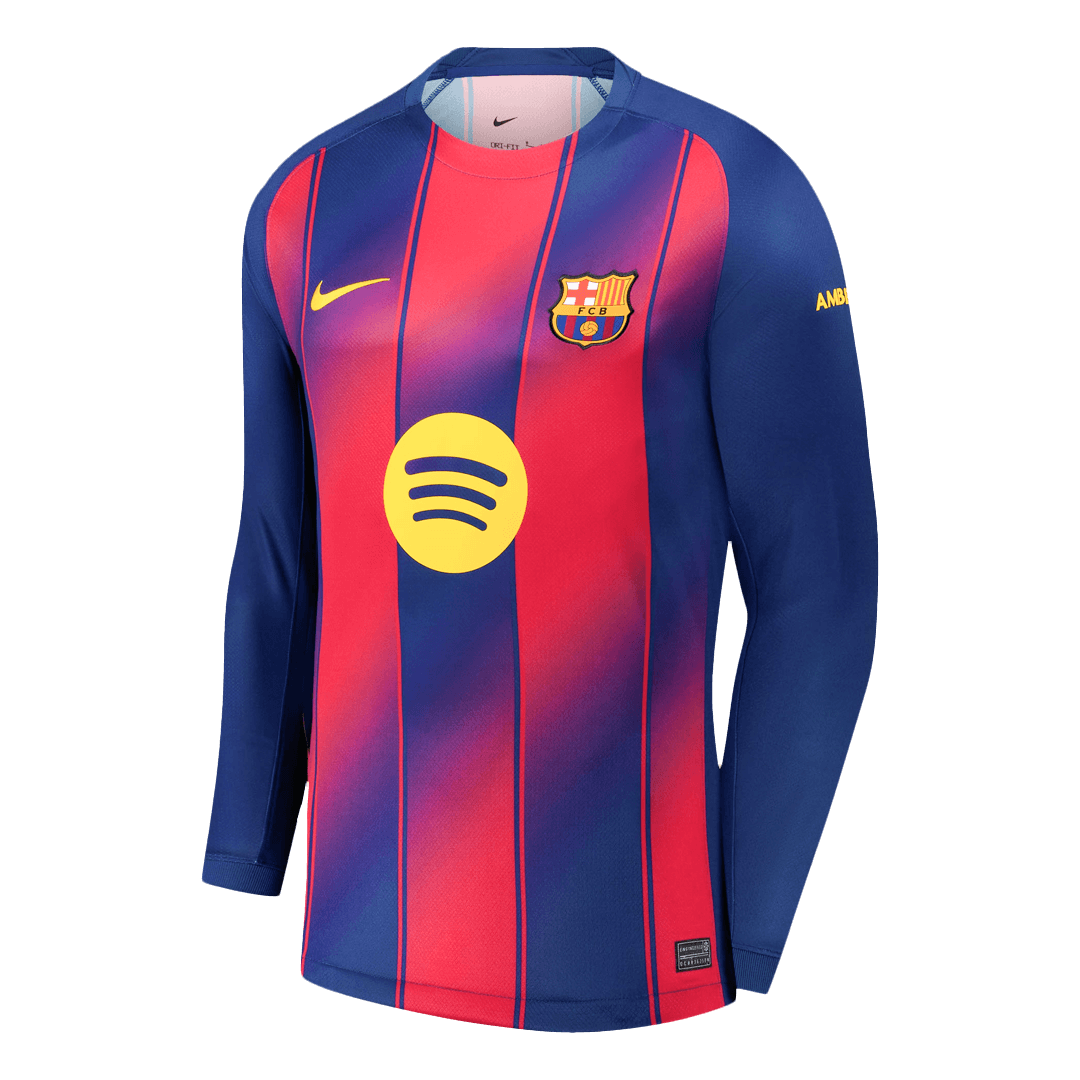 Maillot de football domicile à manches longues pour homme Barcelone 2025/26