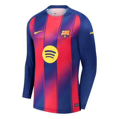 Maillot de football domicile à manches longues pour homme Barcelone 2025/26