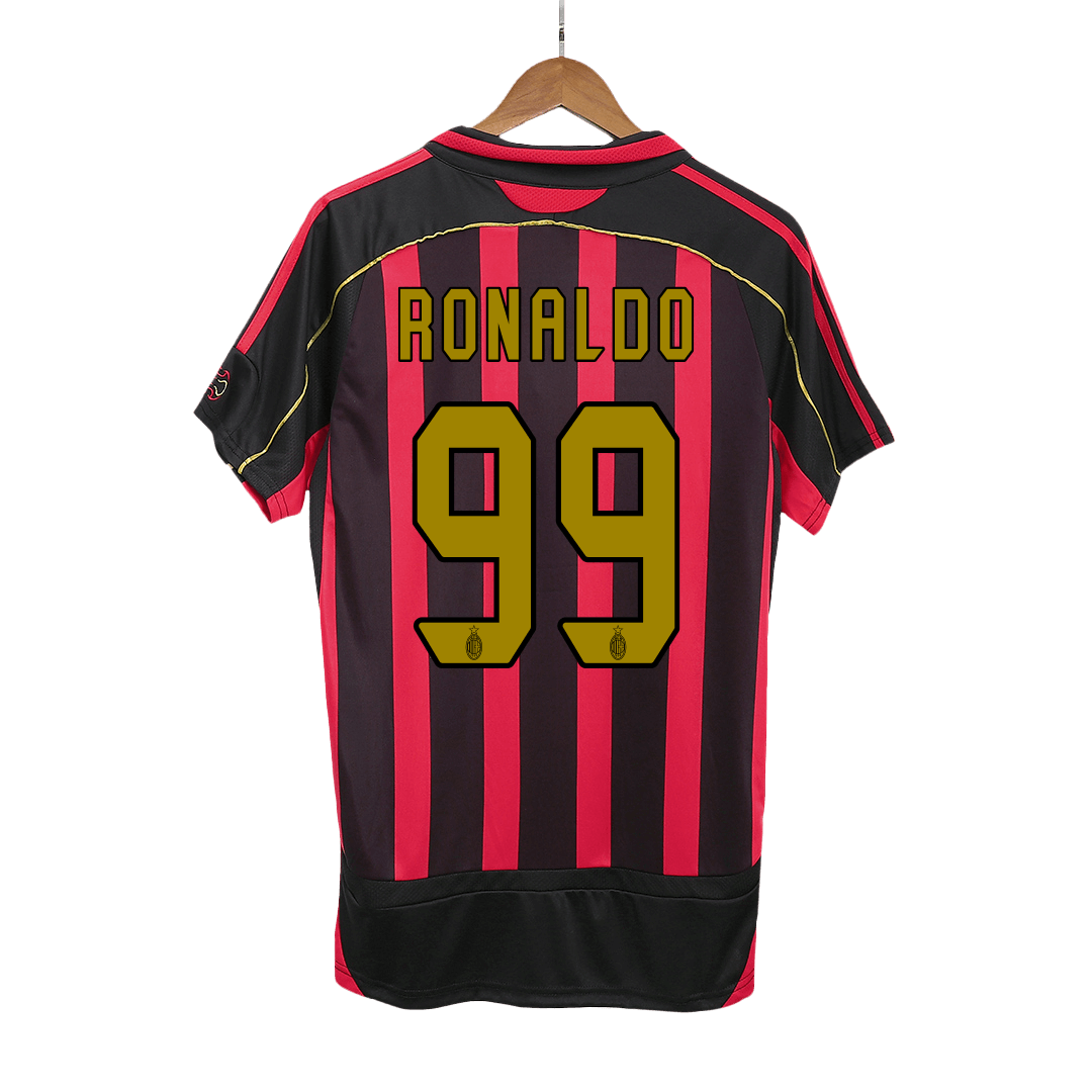 Maillot de foot domicile rétro AC Milan 2006/07 RONALDO #99 pour homme