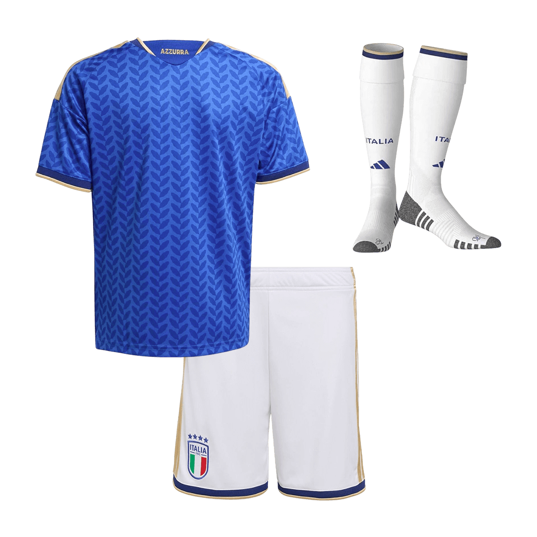 Ensemble maillot de football domicile complet Italie Coupe du Monde 2026 pour enfant