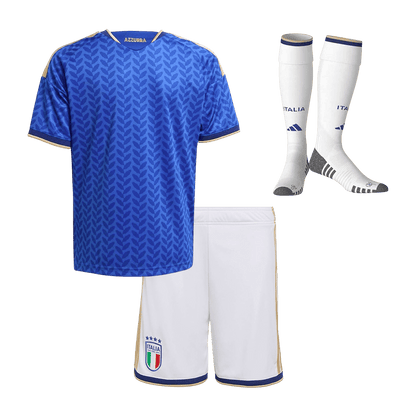 Ensemble maillot de football domicile complet Italie Coupe du Monde 2026 pour enfant
