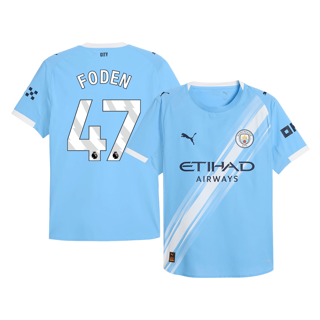 Maillot de Foot Domicile Homme Manchester City 2025/26 Version Joueur F. FODEN #47 - Coupe Ajustée