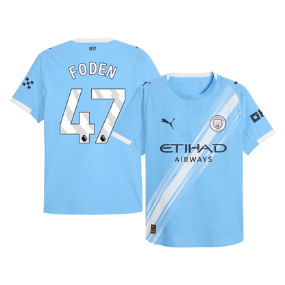 Maillot de Foot Domicile Homme Manchester City 2025/26 Version Joueur F. FODEN #47 - Coupe Ajustée