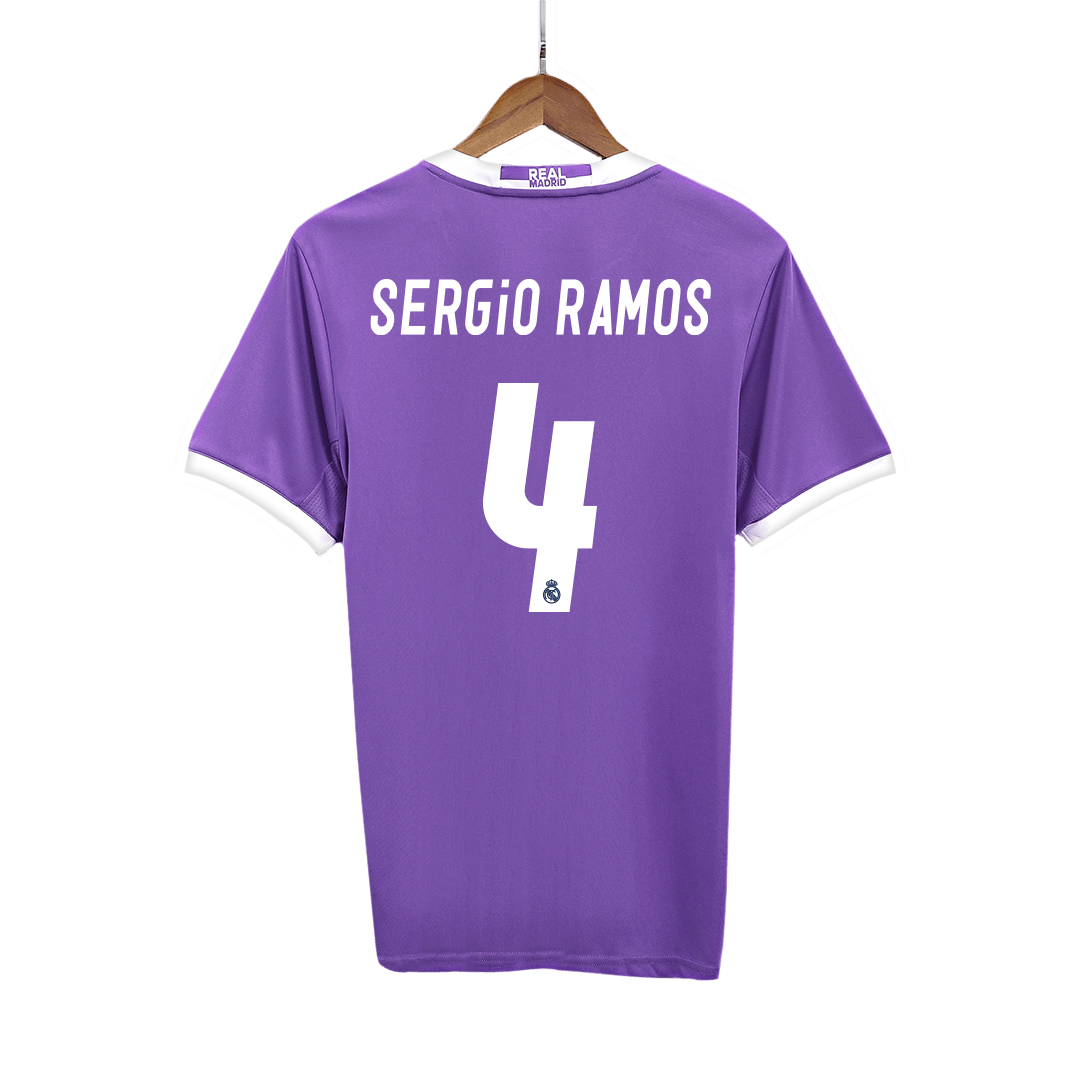 Maillot de Foot Rétro SERGIO RAMOS #4 Homme Real Madrid 2016/17 Extérieur