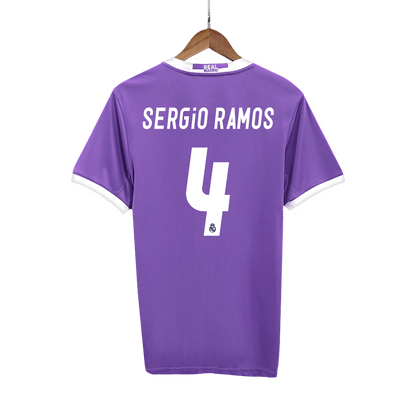 Maillot de Foot Rétro SERGIO RAMOS #4 Homme Real Madrid 2016/17 Extérieur