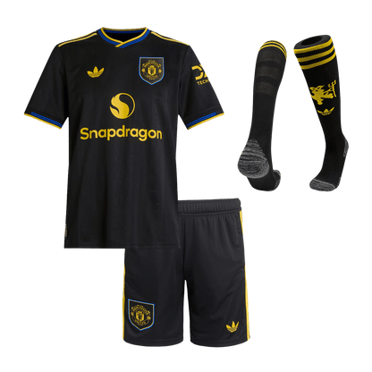 Maillot de football enfant Manchester United Troisième Extérieur 2025/26 Kit Complet
