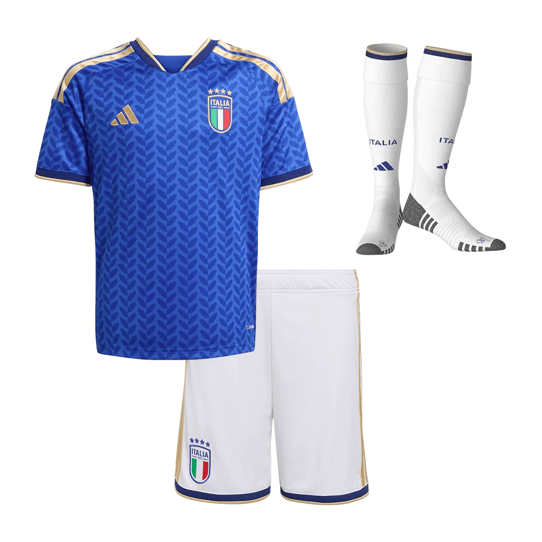 Ensemble maillot de football domicile complet Italie Coupe du Monde 2026 pour enfant
