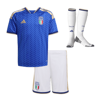 Ensemble maillot de football domicile complet Italie Coupe du Monde 2026 pour enfant