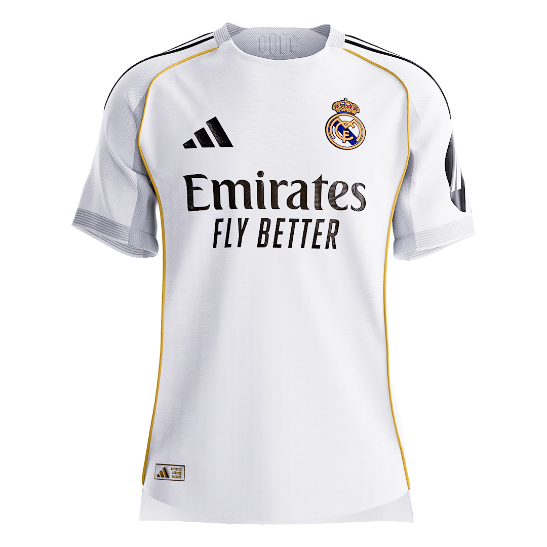 Maillot de football domicile du Real Madrid 2025/26 pour homme - Version joueur - Coupe ajustée [PREMIUM]