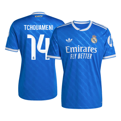 Maillot de foot extérieur Real Madrid 2025/26 TCHOUAMENI #14 Homme