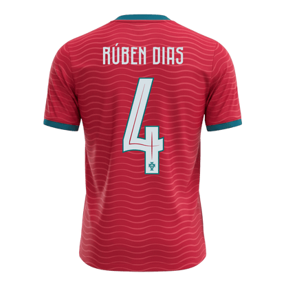 Maillot de football domicile RÚBEN DIAS #4 Homme Portugal Coupe du Monde 2026