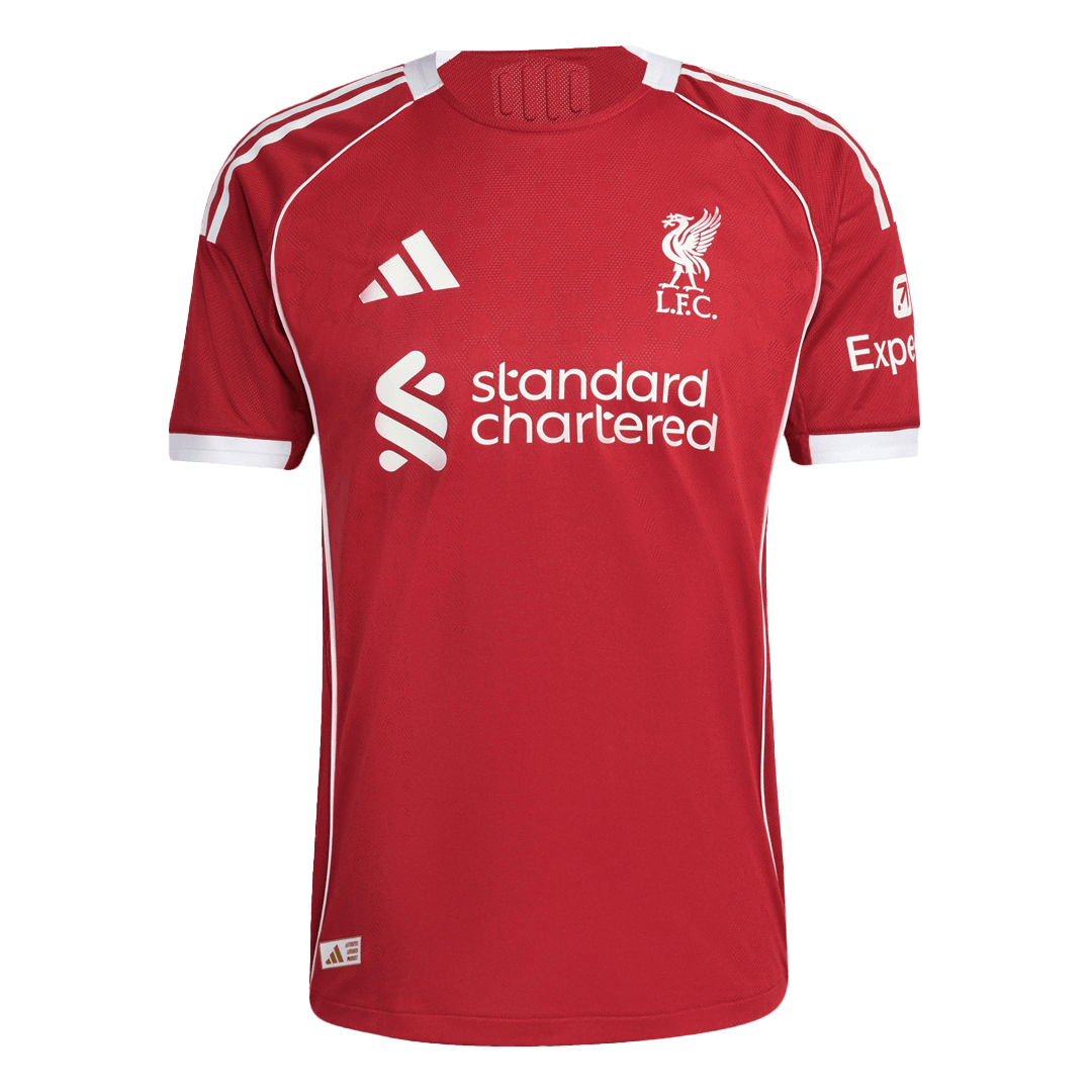 Maillot de football domicile homme SZOBOSZLAI #8 version joueur Liverpool 2025/26 - Coupe slim