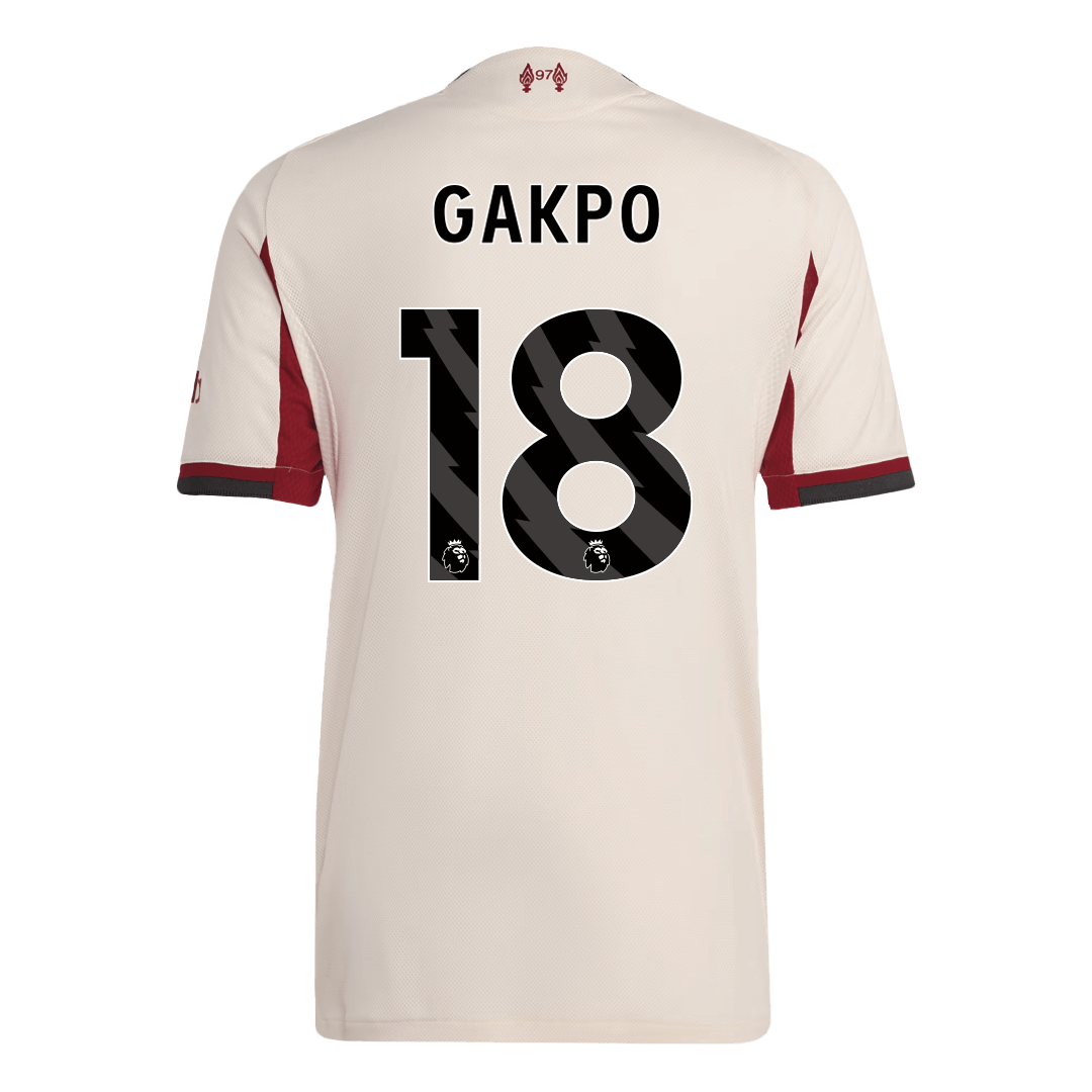 Maillot de Foot Extérieur Homme Liverpool 2025/26 - Version Joueur - GAKPO #18 - Coupe Ajustée