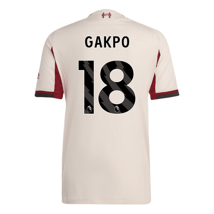 Maillot de Foot Extérieur Homme Liverpool 2025/26 - Version Joueur - GAKPO #18 - Coupe Ajustée