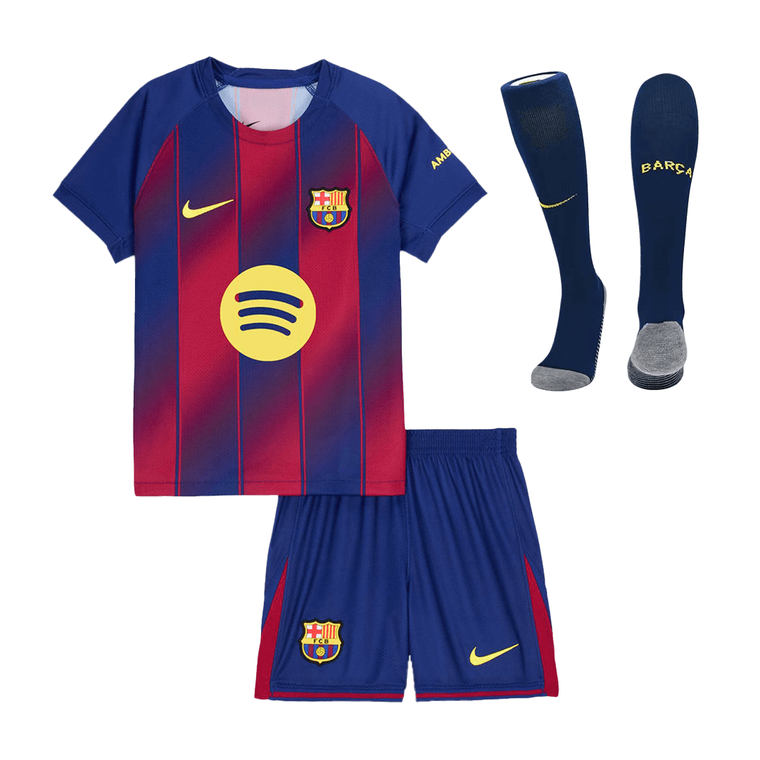 Tenue complète de football domicile enfant FC Barcelone 2025/26 [QUALITÉ SUPÉRIEURE]