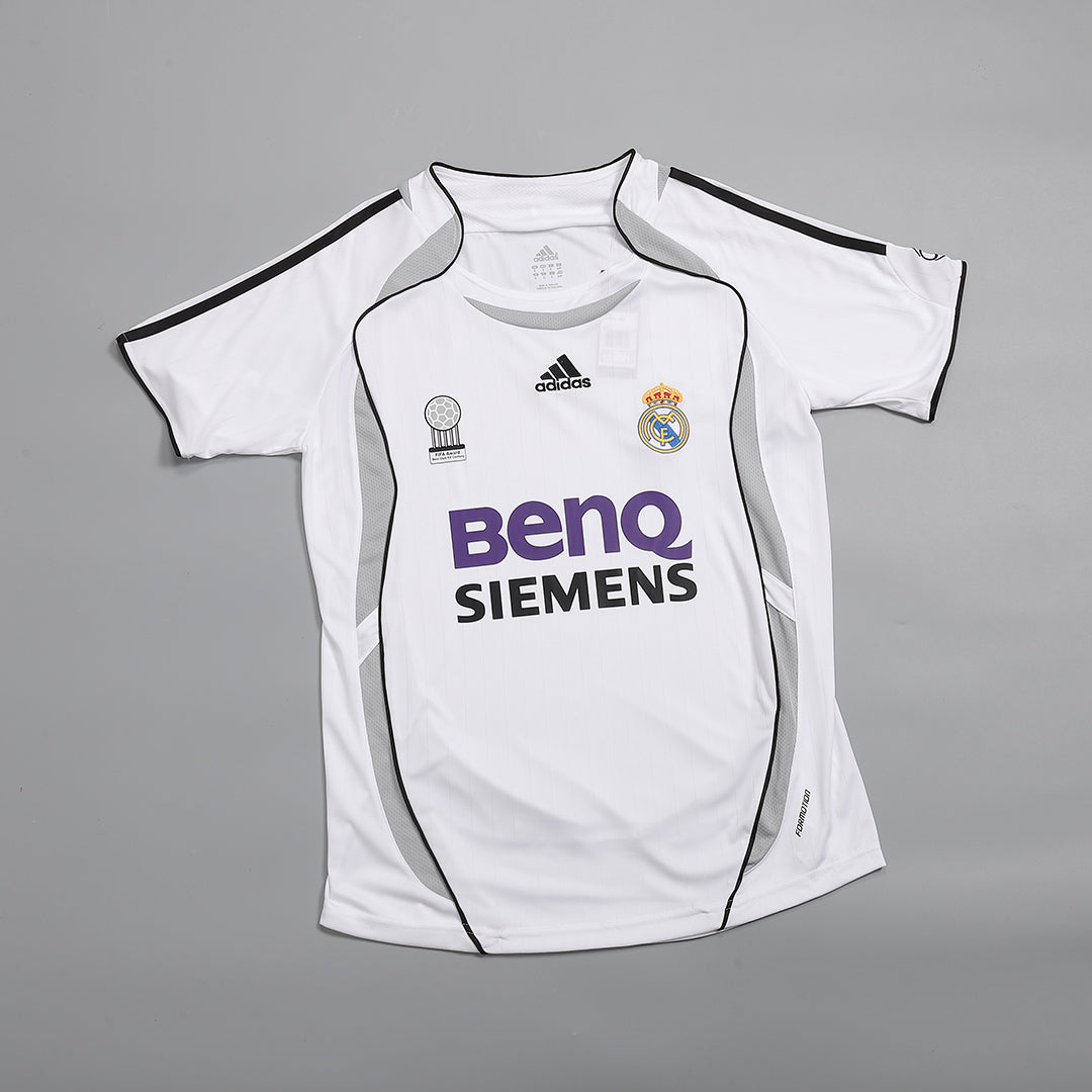 Maillot de football domicile homme du Real Madrid 2006/07 rétro BECKHAM #23