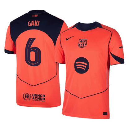 Maillot de football GAVI #6 Barcelone UCL 2025/26 Troisième Extérieur Homme