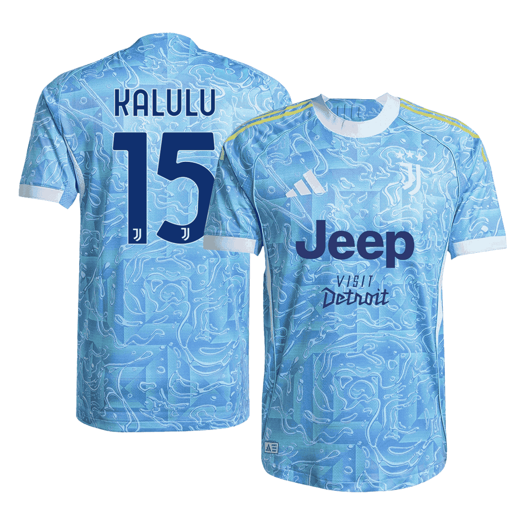 Maillot de football extérieur KALULU #15 Juventus 2025/26 pour homme - Version joueur - Coupe ajustée