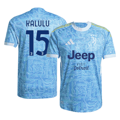 Maillot de football extérieur KALULU #15 Juventus 2025/26 pour homme - Version joueur - Coupe ajustée