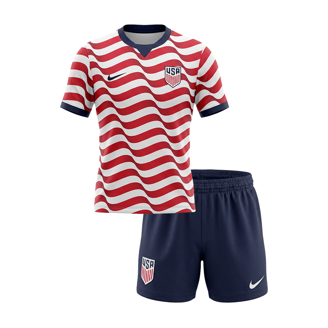 Kid's USA World Cup 2026 Home Soccer Jersey Kit