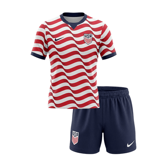 Kid's USA World Cup 2026 Home Soccer Jersey Kit