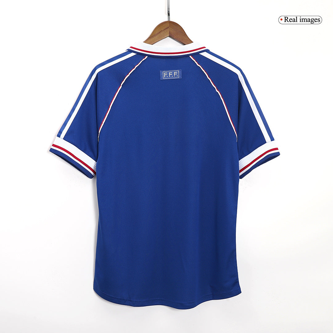 Maillot de foot domicile rétro pour homme France 1998