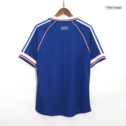 Maillot de foot domicile rétro pour homme France 1998