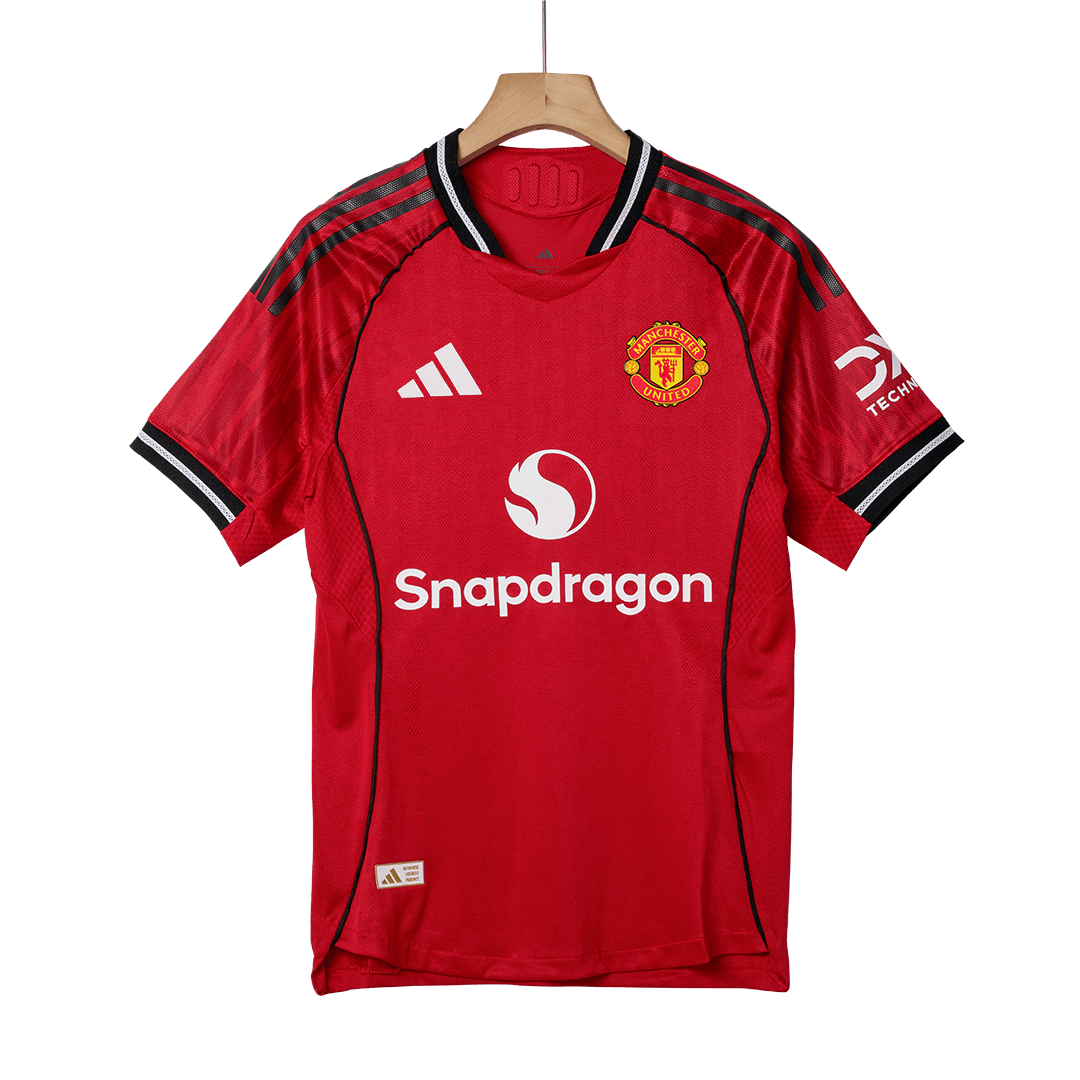 Maillot de football domicile Manchester United 2025/26 pour homme - Version joueur - Coupe ajustée