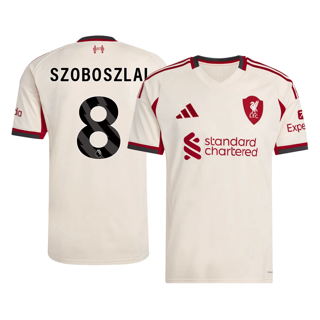 Maillot de foot extérieur SZOBOSZLAI #8 Homme Liverpool 2025/26