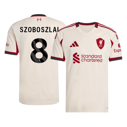 Maillot de foot extérieur SZOBOSZLAI #8 Homme Liverpool 2025/26