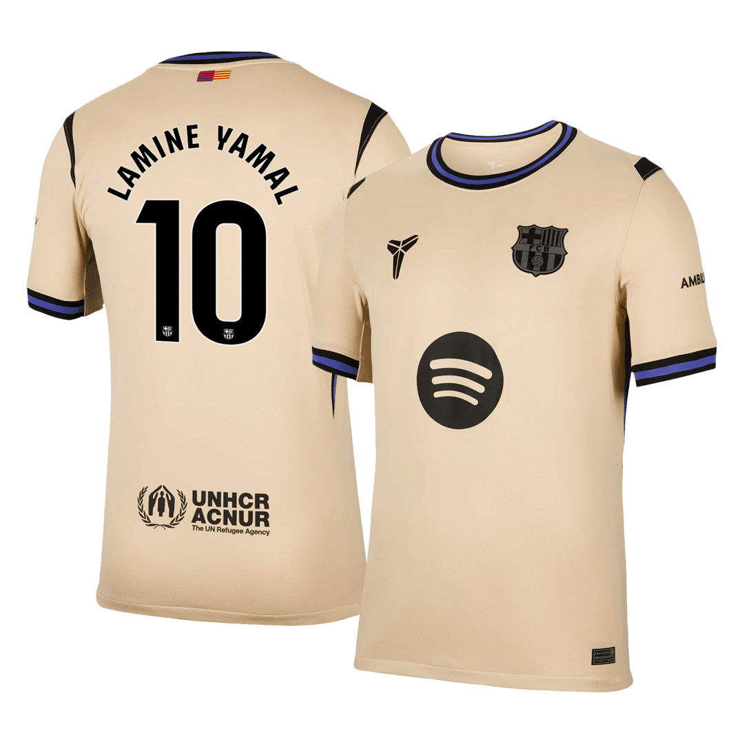Maillot de football extérieur LAMINE YAMAL #10 Barcelone 2025/26 pour homme