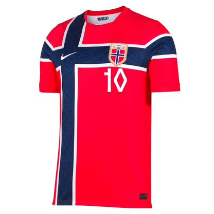 Maillot de Foot Domicile Ødegaard #10 Norvège Homme Coupe du Monde 2026