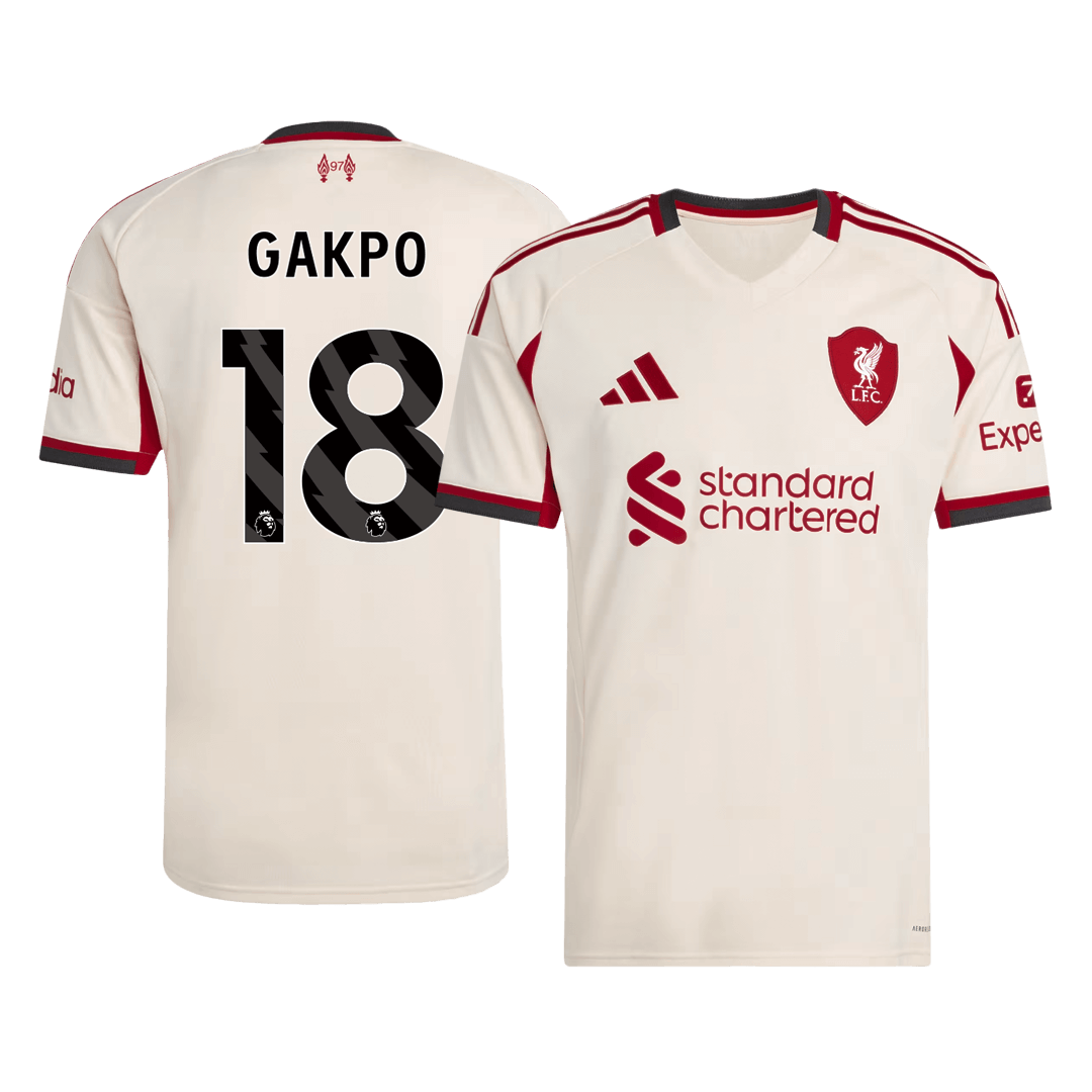 Maillot de foot extérieur GAKPO #18 Homme Liverpool 2025/26